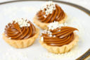 Le crostatine con crema ganache al cioccolato bianco e caffè