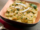 Pollo al curry con zucchine e fagiolini