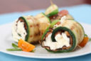 Involtini di zucchine con philadelphia e noci