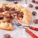 Torta salata con funghi e castagne