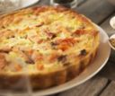 Quiche di salame, ricotta e scamorza