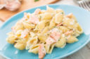 Pasta robiola e salmone