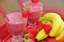 Smoothie banana e fragola