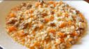 Risotto con zucca, salsiccia e cannella