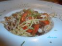 Spaghetti con seppioline pomodori datterini e olive Riviera