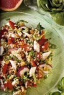 Orzo con salsa di pompelmo rosa