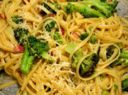 Linguine broccoli e pancetta