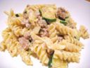 Fusilli ricotta salsicce e zucchine