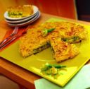 Torta di spaghetti e zucchine croccanti