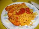 Spaghetti con gli scampi