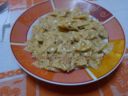 Farfalle trigusto con panna, pesto e tonno