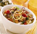 Spaghetti con vongole e funghi