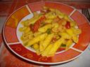 Garganelli con gamberetti e zucchine