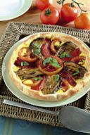 Torta alla crema di caprino con verdure