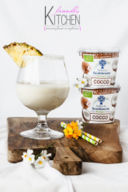 Piña colada con yogurt al cocco