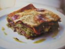 Lasagne verdi agli spinaci con salsa di funghi e pesto