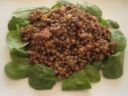 Insalata tiepida di lenticchie con vinaigrette alla senape
