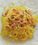 Tagliatelle al limone con prosciutto crudo