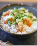 Risotto con gamberi e pesto