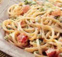 Linguine con asparagi, panna  e salmone