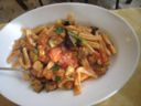 Pasta con pesce spada e melanzane