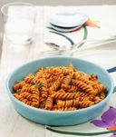 Fusilli integrali con crema di peperoni