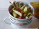 PASTA CON PESTO, POMODORI E SEPPIA GRIGLIATA