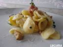 ORECCHIETTE CON LARDO DI COLONNATA E FUNGHI