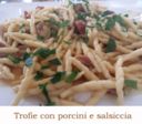 Trofie con porcini e salsiccia