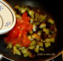 Scialatielli con melanzane, gamberi e fagioli