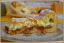 Crostata con crema e amaretti