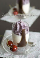 Budino al latte e mousse di more