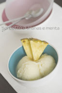 Sorbetto di ananas e menta