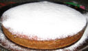 Torta al mandarino con crema inglese