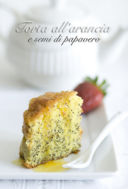 Torta all'arancio e semi di papavero