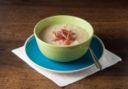 Crema di patate e cannellini con prosciutto croccante