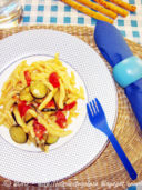 Strozzapreti con pancetta, pomodorini, pancetta e scamorza