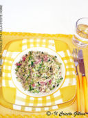 Riso al the affumicato con zucchine e speck