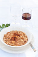 Pasta e fagioli (cotti al camino)