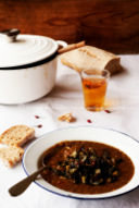 Zuppa di lenticchie, foglie di broccolo...e peperoncino :-)