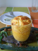 Soufflé di zucca con salsa al gorgonzola