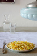 Fusilli con Zucca e Porri