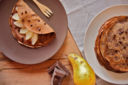 Crepes al cioccolato e pere
