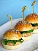 Mini hamburger di salmone