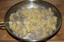 Fusilli con gorgonzola e salsiccia