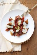Carpaccio di baccalà, pomodori secchi e fichi secchi