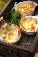 Mini quiche con formaggio di capra ed aneto