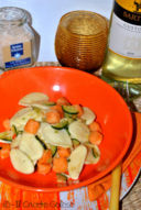 Strascinati con salmone e zucchine