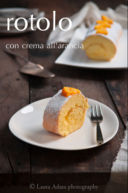 Rotolo con crema all’arancia–Roll cake with orange custard