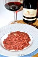 Risotto all'Amarone e Occelli al Barolo